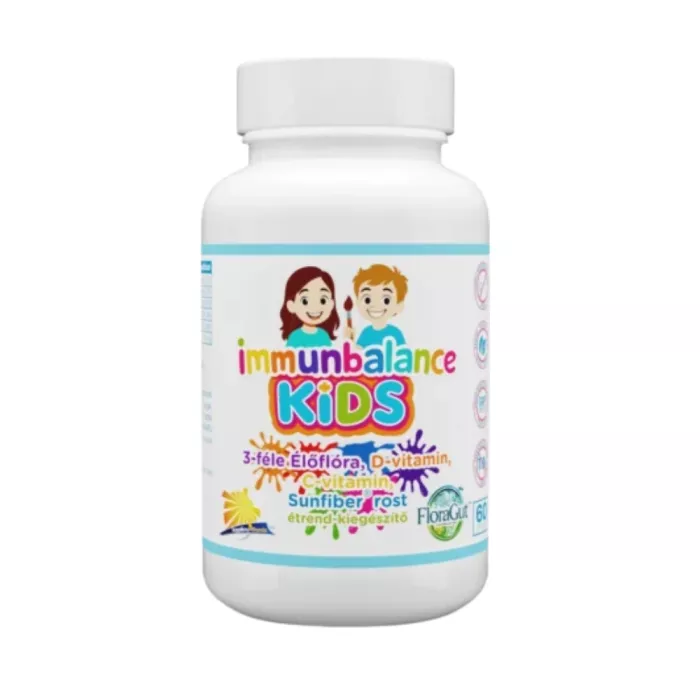 ImmunBalance KIDS- Imunitate copii (probiotice +prebiotice+ vitamina C și vitamina D), (60 capsule)