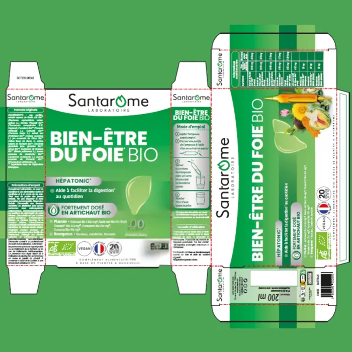 Hepatonic Bio Bien Etre (20 fiole), Santarome