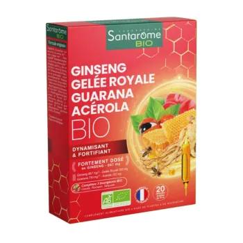 Ginseng - Laptisor De Matca - Guarana - Acerola Bio (20 fiole), Santarome