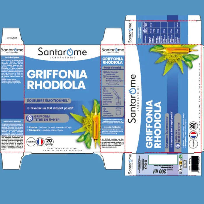Griffonia Rhodiola (20 fiole), Santarome
