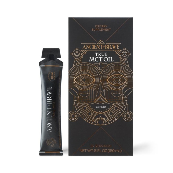 True Mct Oil 15 x 10 ml ( 15 plicuri), Ancient and Brave