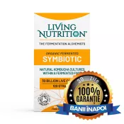 Organic Fermented SYMBIOTIC, pre+probiotice, 30 mld CFU (60 capsule), Living Nutrition
