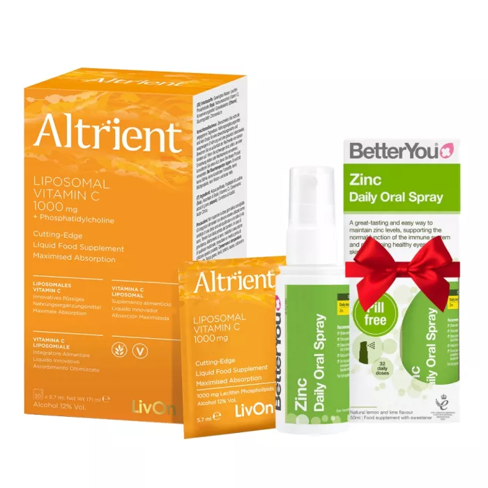 Pachet Altrient C (30 pliculete), LivOn Labs + Zinc Oral Spray (50 ml), BetterYou