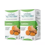 Duo Pack Organic Fermented Turmeric 600 mg Full Spectrum (60 capsule), Living Nutrition
