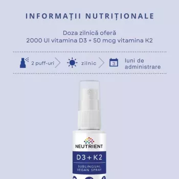 Vitamina D3+K2 Vegan Oral Spray (30ml), Neutrient