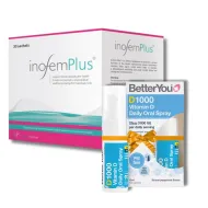 Pachet Inofem Plus (30 pliculeţe) + D1000 Vitamin D Oral Spray (15 ml)