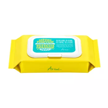 Servetele de curatare a tenului Stress Relieving Purefull Cleansing Tissue, cosmetice coreene naturale, (80 buc), Ariul