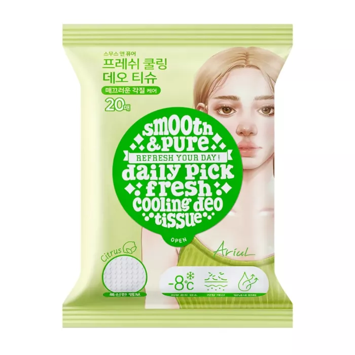 Servetele Deodorante Smooth & Pure Fresh Cooling Deo, (20 buc), Ariul