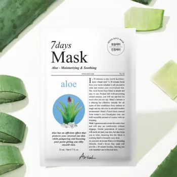Masca Ariul 7Days PLUS Aloe + H, calmare si hidratare instantanee, cosmetice coreene naturale, (23ml), Ariul