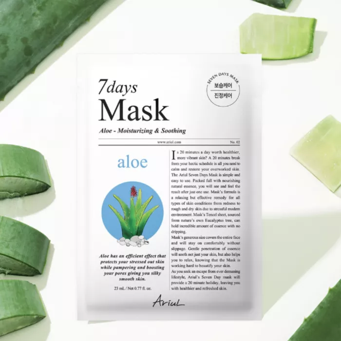 Masca Ariul 7Days PLUS Aloe + H, calmare si hidratare instantanee, cosmetice coreene naturale, (23ml), Ariul Masca Ariul 7Days PLUS Aloe + H, calmare si hidratare instantanee, cosmetice coreene naturale, (23ml), Ariul