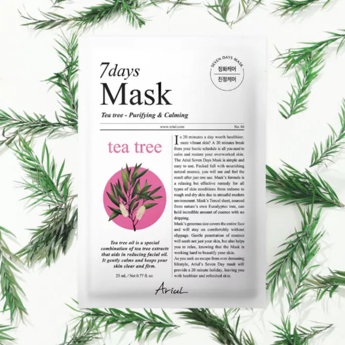 Masca Ariul 7Days PLUS Arbore de Ceai + M, purificarea rapida a tenului stresat, cosmetice coreene naturale, (23ml), Ariul Masca Ariul 7Days PLUS Arbore de Ceai + M, purificarea rapida a tenului stresat, cosmetice coreene naturale, (23ml), Ariul