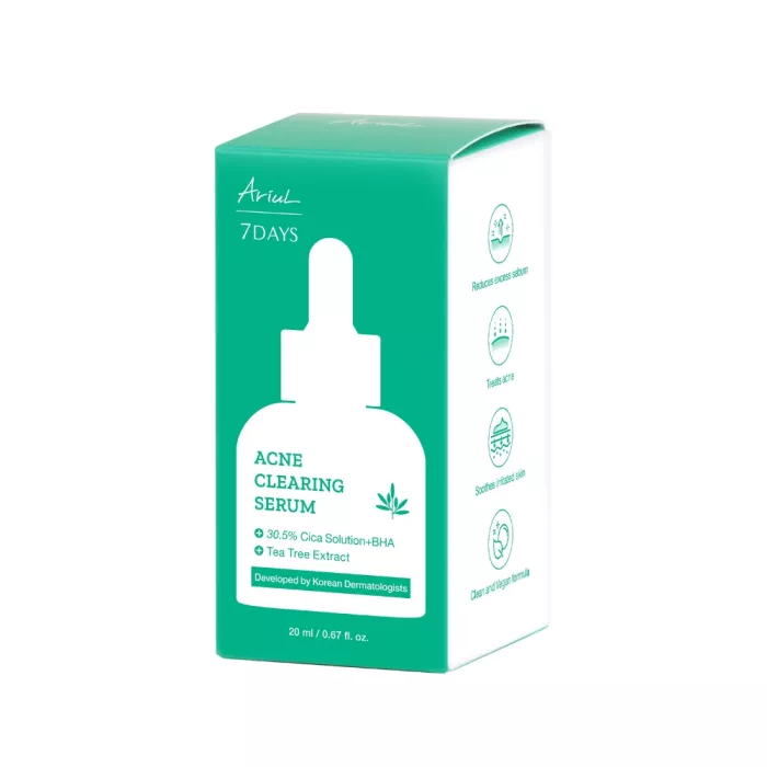 Serum 7days Acne Tratament Acnee si Cosuri (AC Cica Blemish Serum) 30.5% Cica solution + BHA & Tea Tree (20ml), Ariul Serum 7days Acne Tratament Acnee si Cosuri (AC Cica Blemish Serum) 30.5% Cica solution + BHA & Tea Tree (20ml), Ariul