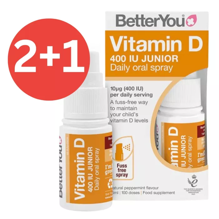 2+1 D400 Junior Vitamin D Oral Spray (15ml), BetterYou 2+1 D400 Junior Vitamin D Oral Spray (15ml), BetterYou