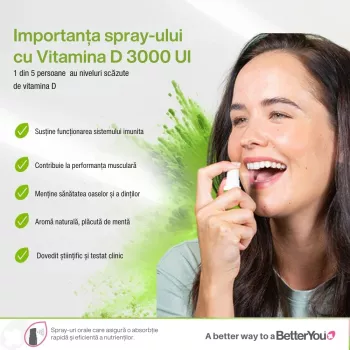 Vitamina D3 3000UI Spray Oral (15 ml), BetterYou Vitamina D3 3000UI Spray Oral (15 ml), BetterYou