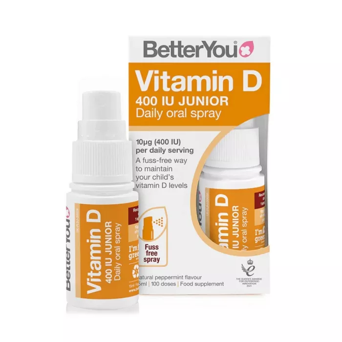 Vitamina D Junior 400UI (copii 3-12 ani) Spray Oral (15 ml), BetterYou Vitamina D Junior 400UI (copii 3-12 ani) Spray Oral (15 ml), BetterYou