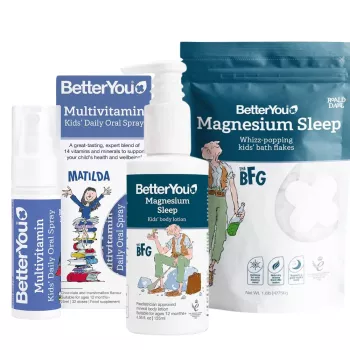  Pachet Copii Multivitamine + Lotiune de corp cu Magneziu + Fulgi de baie cu Magneziu, BetterYou