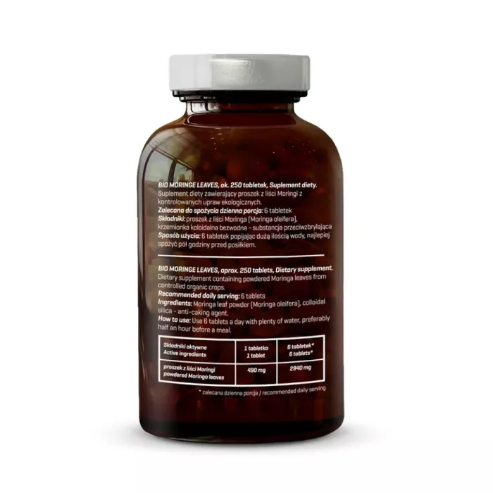 Bio Moringa - 250 tablete x 500mg -(125g), Diet-Food Bio Moringa - 250 tablete x 500mg -(125g), Diet-Food