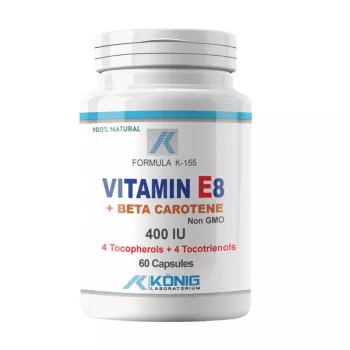 Vitamina E8 cu beta caroten 400 UI (60 capsule), Konig Laboratorium