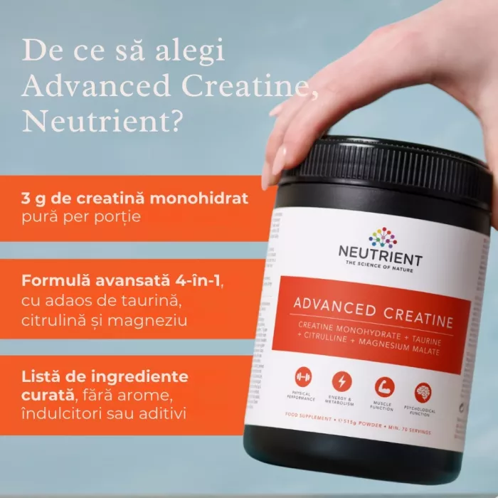Advanced Creatine M+Taurine+Citrulline+Magnesium (524g), Neutrient
