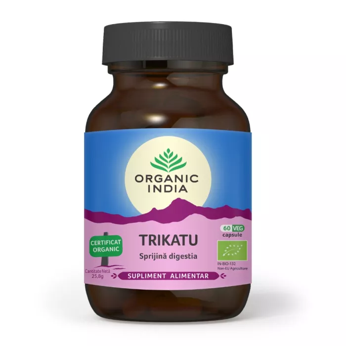 Trikatu - Sprijina digestia (60 capsule), Organic India Trikatu - Sprijina digestia (60 capsule), Organic India