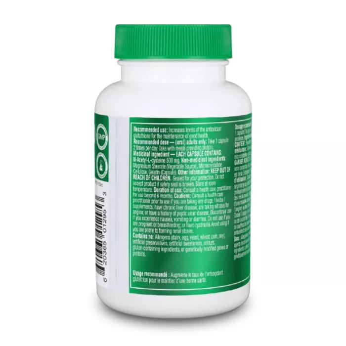 NAC N-acetil-cisteina 500 mg (90 capsule), Organika Canada