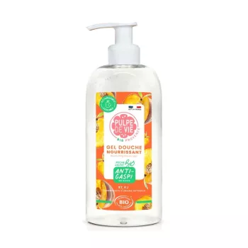 Gel de dus perlat cu piersica bio si efect de catifelare - Peach Please (400 ml), Pulpe de Vie