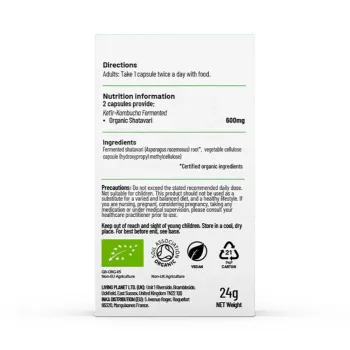 Organic Fermented Shatavari (60 capsule), Living Nutrition