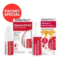 Pachet Vitamina D3+K2 3000UI+75μg Spray Oral (12 ml) + Vitamina C Oral Spray (50 ml), BetterYou