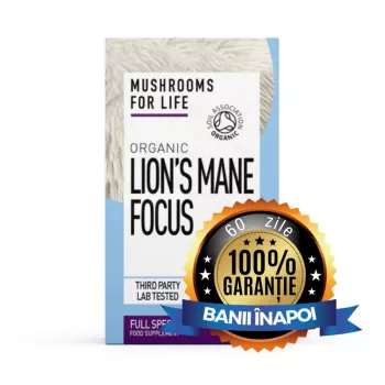 Organic Lions Mane Focus 1000 mg Full Spectrum (60 capsule), MushroomsForLife