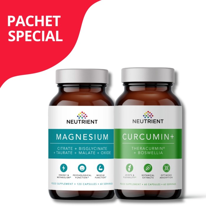 Pachet Magneziu + Curcumin, Neutrient
