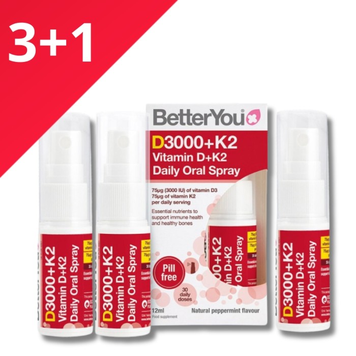 3+1 D3000+K2 Oral Spray (12 ml), BetterYou