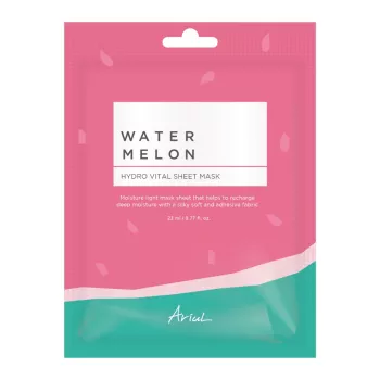 Masca de fata servetel cu Pepene Rosu Watermelon Hydro Glow - calmare si hidratare (23 ml), Ariul