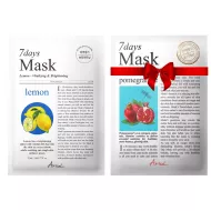 Pachet Masca Ariul 7Days PLUS Lamaie + C (Vitamina C), luminozitate intensiva a tenului (23ml) + Masca servetel 7Days Rodie - fermitate si luminozitate (20 grame), Ariul