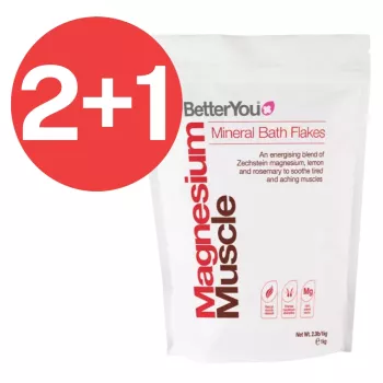 2+1 Fulgi de baie cu magneziu pentru mușchi (1000 grame), BetterYou