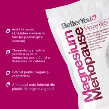 Fulgi de baie cu magneziu pentru menopauza (750 grame), BetterYou