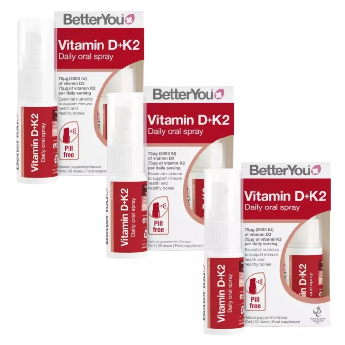 Economy Pack D3000+K2 Oral Spray (12 ml), BetterYou Economy Pack D3000+K2 Oral Spray (12 ml), BetterYou