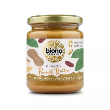 Crema de arahide crunchy fara sare eco (250 grame), Biona