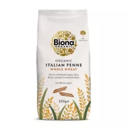 Penne din grau integral eco (500 grame), Biona