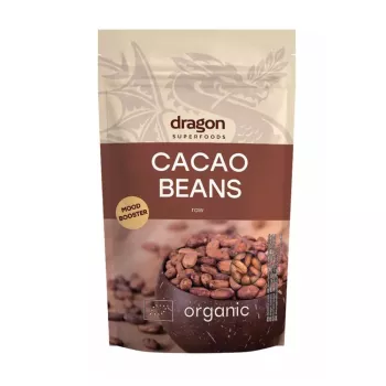 Boabe de cacao intregi eco (200 grame), Dragon Superfoods Boabe de cacao intregi eco (200 grame), Dragon Superfoods