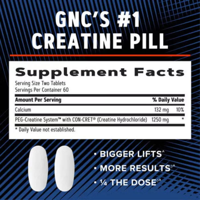Creatina hidroclorid cu administrare si absorbtie rapida (120 Tb), GNC Live Well