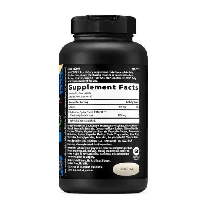 Creatina hidroclorid cu administrare si absorbtie rapida (120 Tb), GNC Live Well