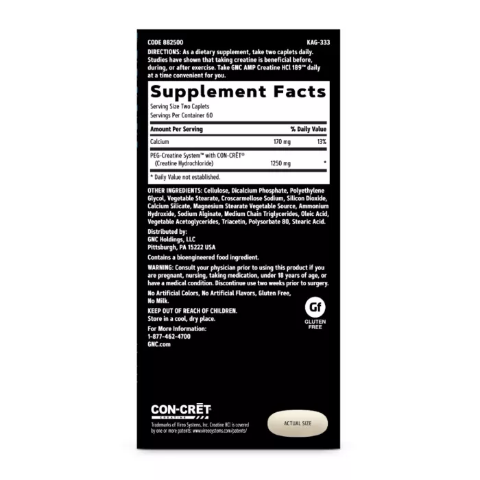 Creatina hidroclorid cu administrare si absorbtie rapida (120 Tb), GNC Live Well