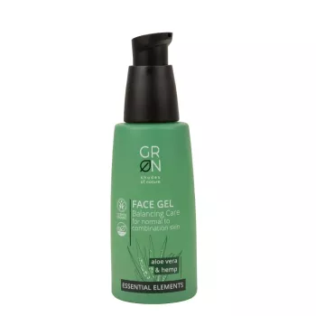 Gel de fata ingrijire echilibrata Bio Organic Essential Elements cu canepa si aloe vera (50ml), GRN Shades of Nature