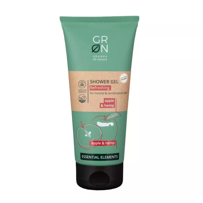 Gel de dus revigorant Bio Organic Essential Elements cu canepa si mar (200ml), GRN Shades of Nature