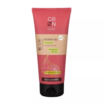 Gel de dus energizant Bio Organic Rich Elements cu masline si bergamota (200ml), GRN Shades of Nature