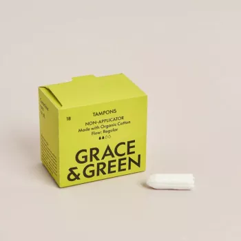 Tampoane din bumbac organic 100%, Normal (18 buc), Grace and Green