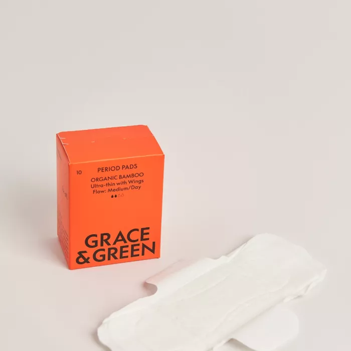 Absorbante din bambus organic, Zi (10 buc), Grace and Green