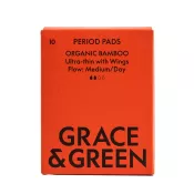 Absorbante din bambus organic, Zi (10 buc), Grace and Green