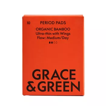 Absorbante din bambus organic, Zi (10 buc), Grace and Green