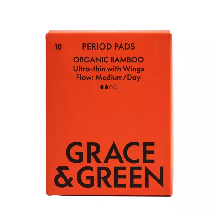 Absorbante din bambus organic, Zi (10 buc), Grace and Green